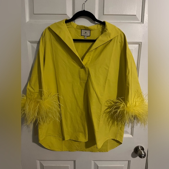 NWOT Tuckernuck  🍋Citron 🍋 Feather Willow Blouse size small *sold out online - Picture 8 of 9